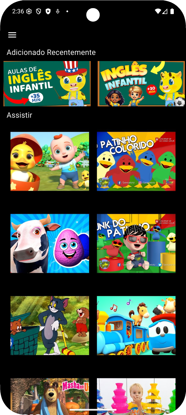 Tela do app